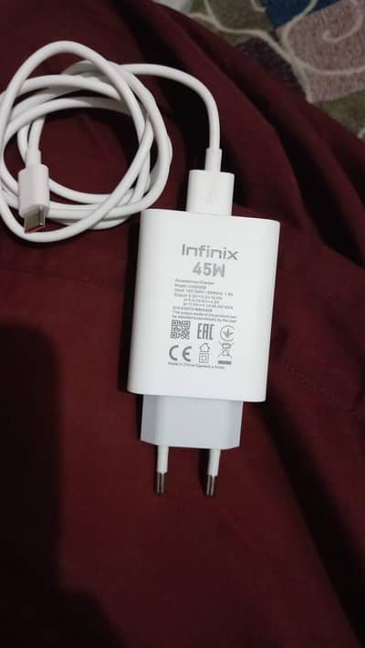 Infinix Hot 70 Original Box Pulled Charger 45w Superfast Charger