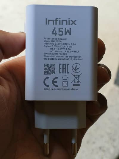 Infinix 45w original Box wala charger For sale