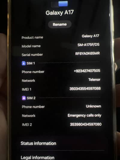 Samsung galaxy a17