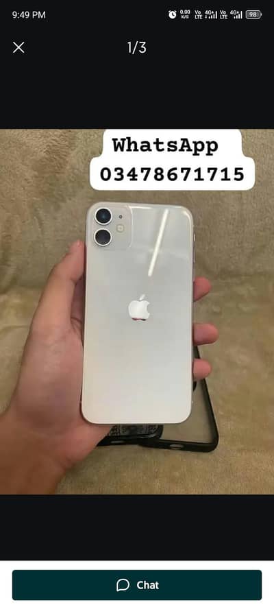 Apple iPhone 11 PTA approved with box farsal