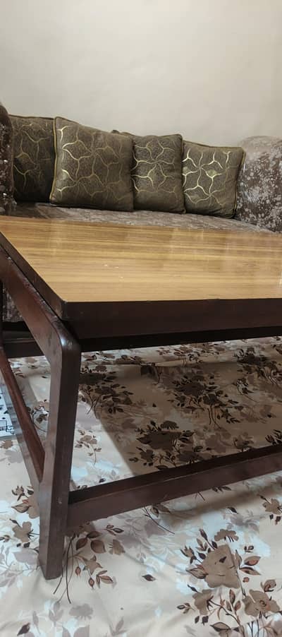 wooden centre table.