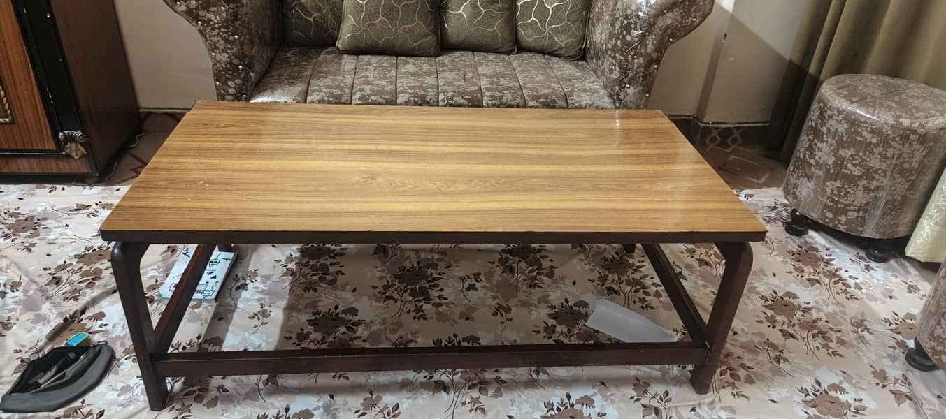 wooden centre table. 2
