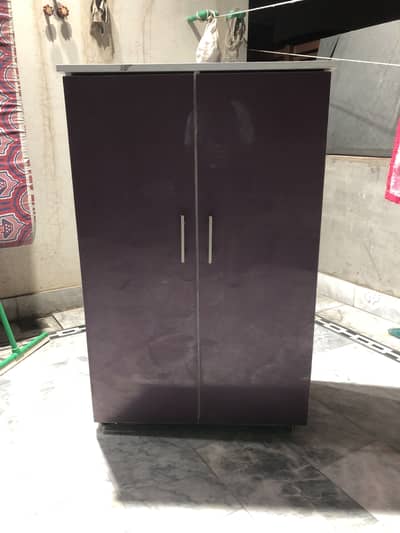 2 door purple wardrobe Almari for kids