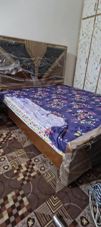 wooden bed