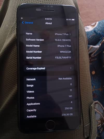 Apple iPhone 7 Plus 256GB  88%Health All Okay