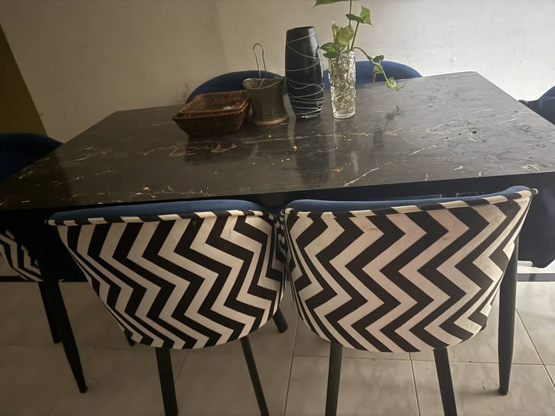 6 chairs dining Table 1