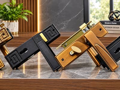 Premium Door Locks & Door Handles | Brass Steel Door Lock Set | Locks