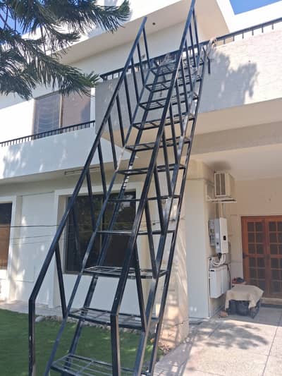 Angle Iron Staircase for outside use