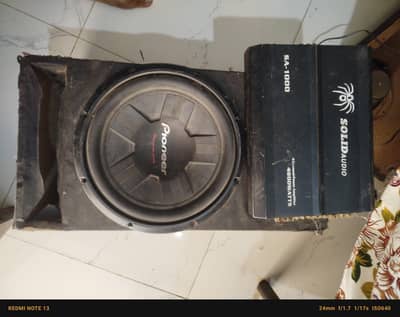 complete woofer basstube nd amplifier