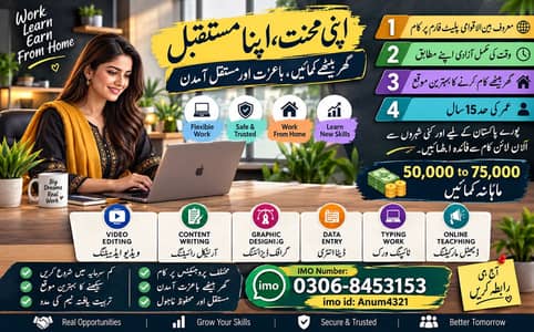Part Time/ Full Time/ Work From Home