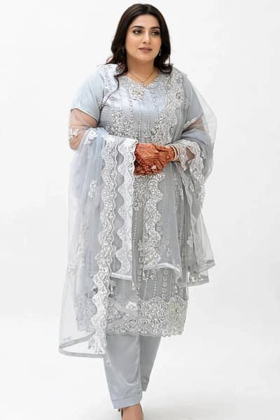 Ice grey fancy 3 piece suit for sale