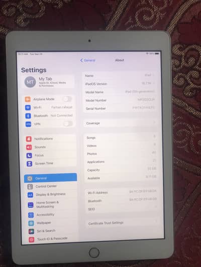 I pad 6 5th generation 32gb no sim  clean condition available
