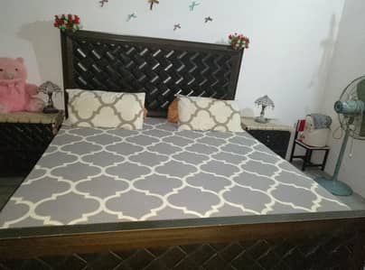 Double bed + molty foam mattress for sale.