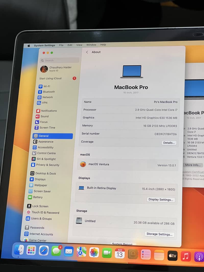 Macbook pro 2017 4