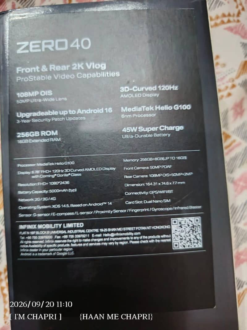 Infinix Zero 40 8