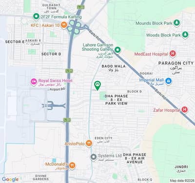 2 Kanal Residential Plot Block E At Ideal Location For Sale In Ex Park View DHA Phase 8