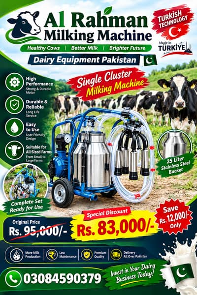 Milking machine/Milk chiller/Dairy Fans/ Showering /Cubicals/ Bunker