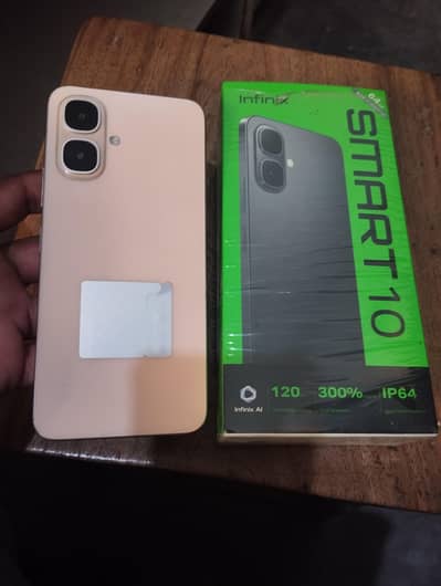 infinix samat 10 4 64 mobile ok diba charger sath 3 maa warnti hai