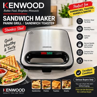 Kenwood Sandwich Maker – Stainless Steel | Excellent Condition
