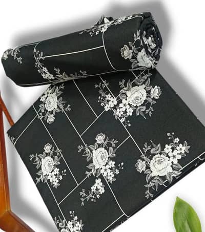 Black Floral Printed Winter Suit for Women