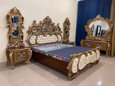 Double Bed Set Complete Jahez Package Wooden