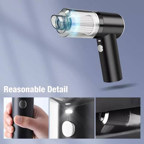 T  Portable Wireless Mini Vacuum Cleaner – Handheld Car Vacuum Cleaner, USB Rechargeable Home & Car Cleaning Machine for Sofa, Carpet, Keyboard, Office Desk, Pet Hair & Dust Cleaning