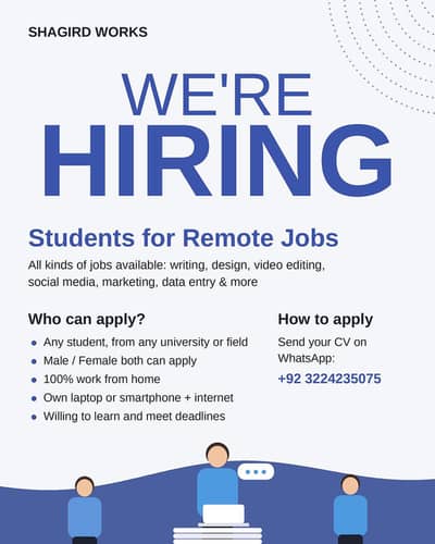 We're Hiring Students for Remote Jobs