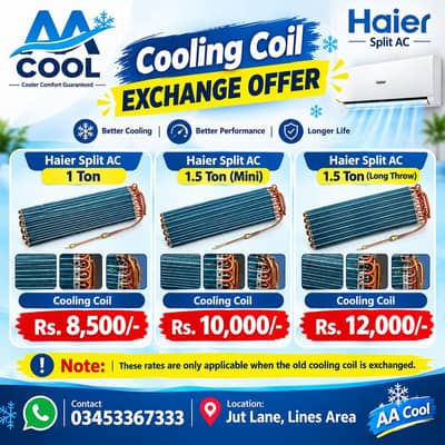 Haier Split AC Cooling Coil Exchange Offer | 1 Ton & 1.5 Ton