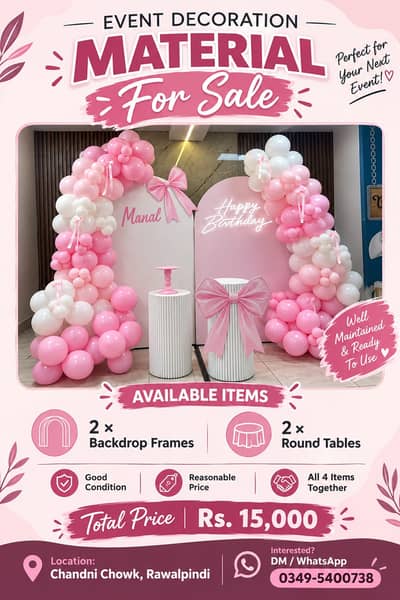 Event Decoration Material For Sale