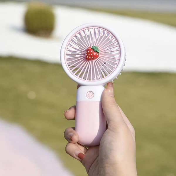 T  Portable Mini USB Rechargeable Fan – Handheld & Desktop Electric Cooling Fan with Adjustable Speed, Lightweight Personal Air Cooler for School, Office, Travel, Kids, Girls & Summer Outdoor Use