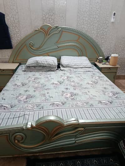 Wooden king size bed