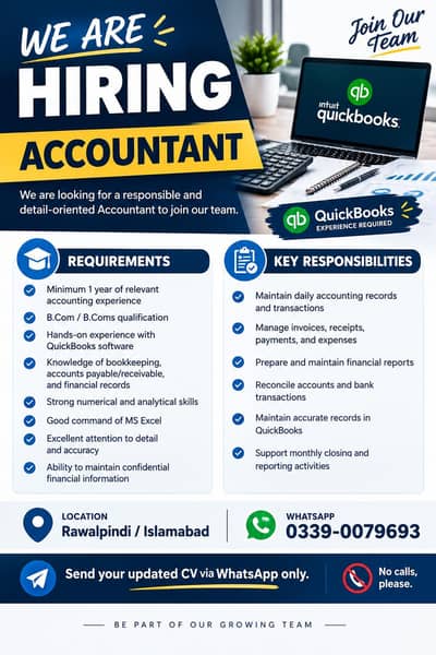 Accountant Required | Accountant Jobs | Urgent Hiring | Male Jobs