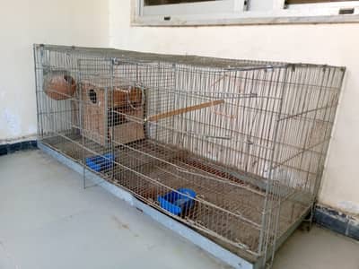 48x22 Inch Bird Cage with Installed Partition