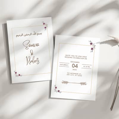 Premium digital shadi card (set) - SAMPLE