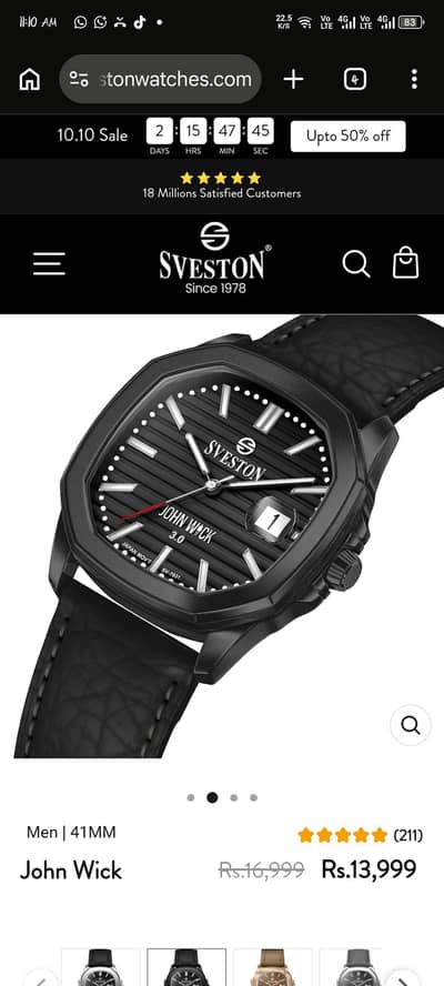 Sveston John Wick 3.0 Original Men’s Watch – Brand New