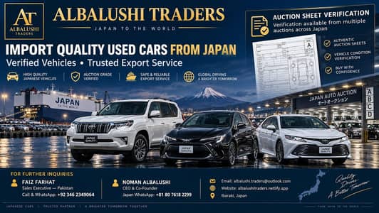 Import Used Cars from Japan – Verified Auction Sheets