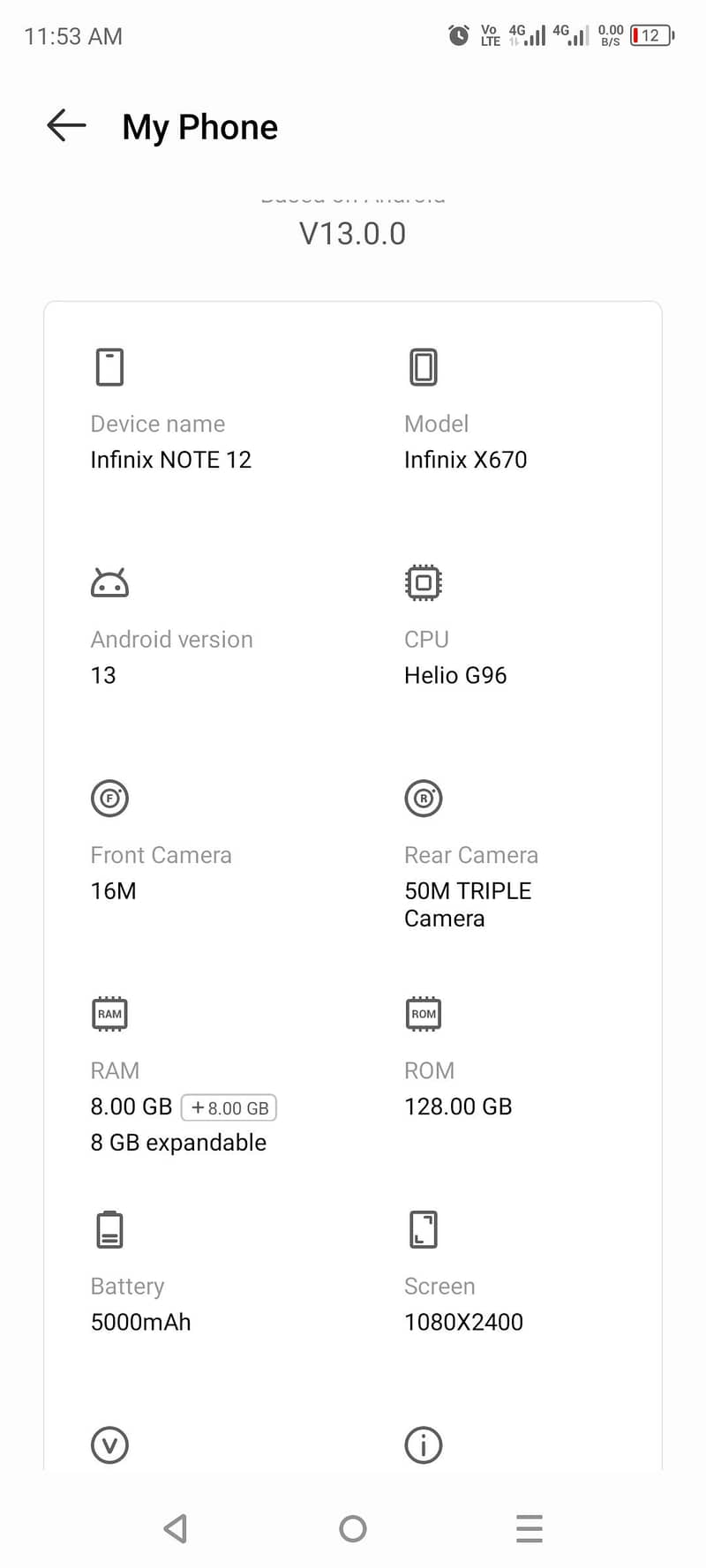 Infinix Note 12 0