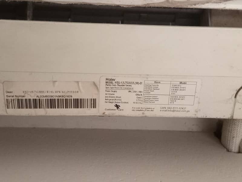 haier 1ton ac split 1