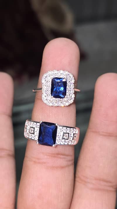 Italain Silver Couple Rings