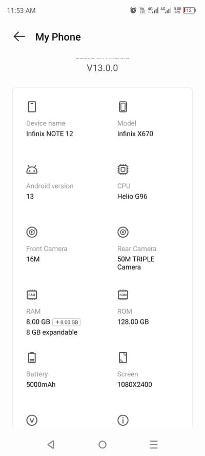 Infinix Note 12