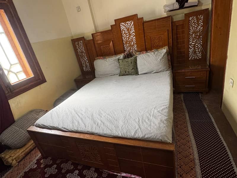 Double Bed, Side Tables, Dressing Table (WhatsApp Only) 1