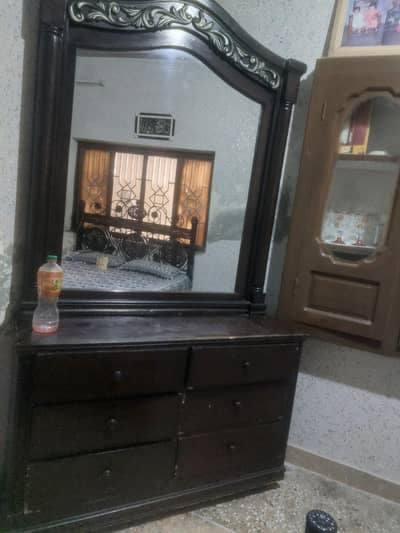 large wood mirror