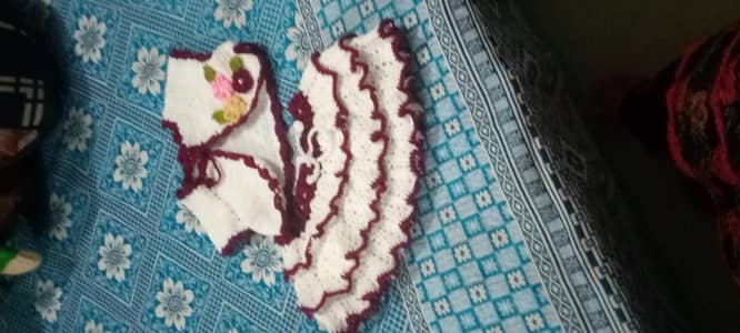 tharee month baby girl hand made dress