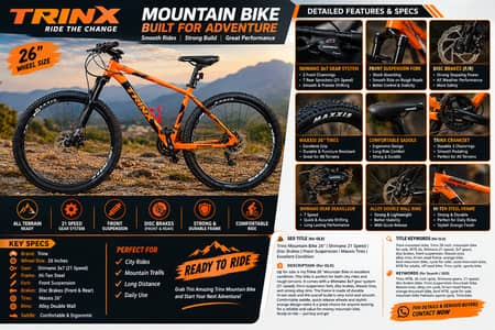 Mountain Bike + MTB Cycle + Disc Brake + Sports Bicycle + Cycle