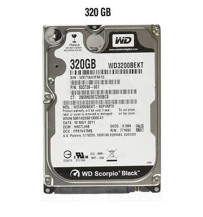 Laptop Hard Drive 320Gb