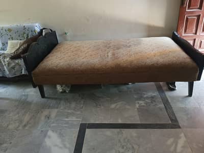 wooden spring bed