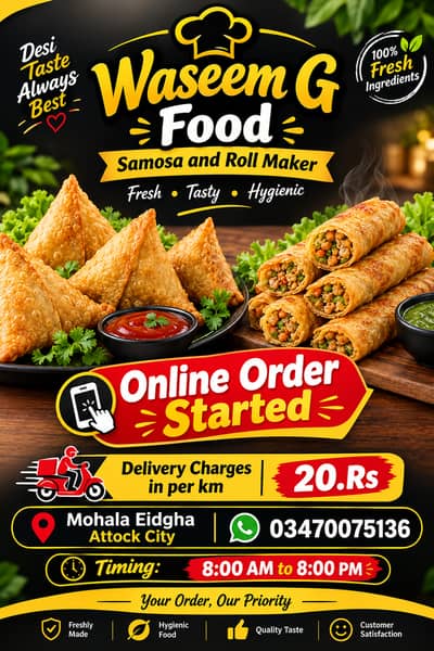 Food – Fresh Samosas & Rolls | Online Order & Delivery