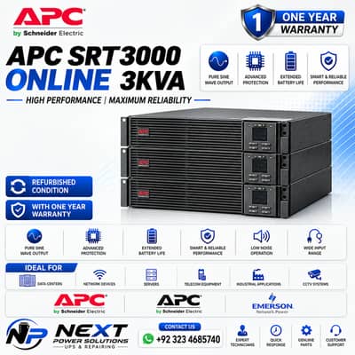 APC SRT3000 Online UPS 3KVA | 1 Year Warranty