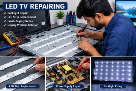 lcd led oled qled smart TV android TV repairing service centre