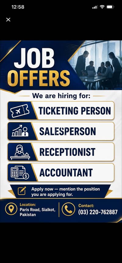 Ticketing Person Required